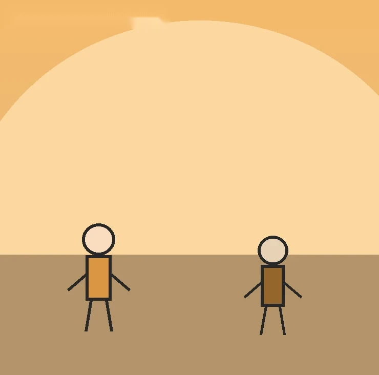 Illustration of “Beyond the Red Dunes” in Cartoon style