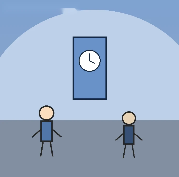 Illustration of “The Whispering Clocktower” in Cartoon style