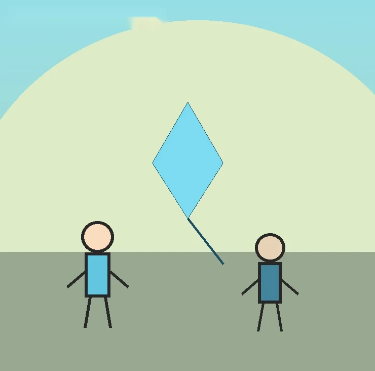 Illustration of “The Kite That Learned to Share” in Cartoon style